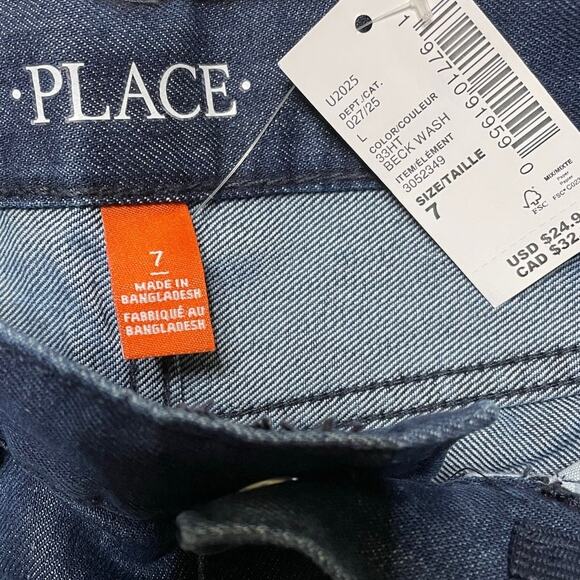 The Children's Place Denim Beck Wash Blue Jean Shorts size 7 - Picture 5 of 5